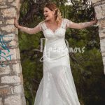 Νυφικό Νυφικό 'Gabbiano & Strekkoza' σε ρομαντική γραμμή με διαφάνειΝυφικό Νυφικό 'Gabbiano & Strekkoza' σε ρομαντική γραμμή με διαφάνεια στα πόδιαα στα πόδια
