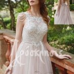 Νυφικό σε στυλ μποέμ, αέρινο σε dusty pink απόχρωση, 'Gabbiano & Strekkoza'