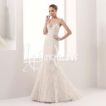 Nicole νυφικό με έξω πλάτη κεντημένη με swarovski
