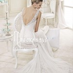 Νυφικό με έξω πλάτη με swarovski