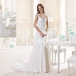 Nicole νυφικό αρχαιοελληνικό με πλάτη δαντέλα