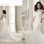 Nicole νυφικό με πλάτη δαντέλα